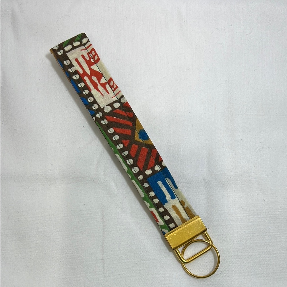 Handmade Cosmetic Boxy Bag with Zipper & Key Fob - Picture 8 of 8